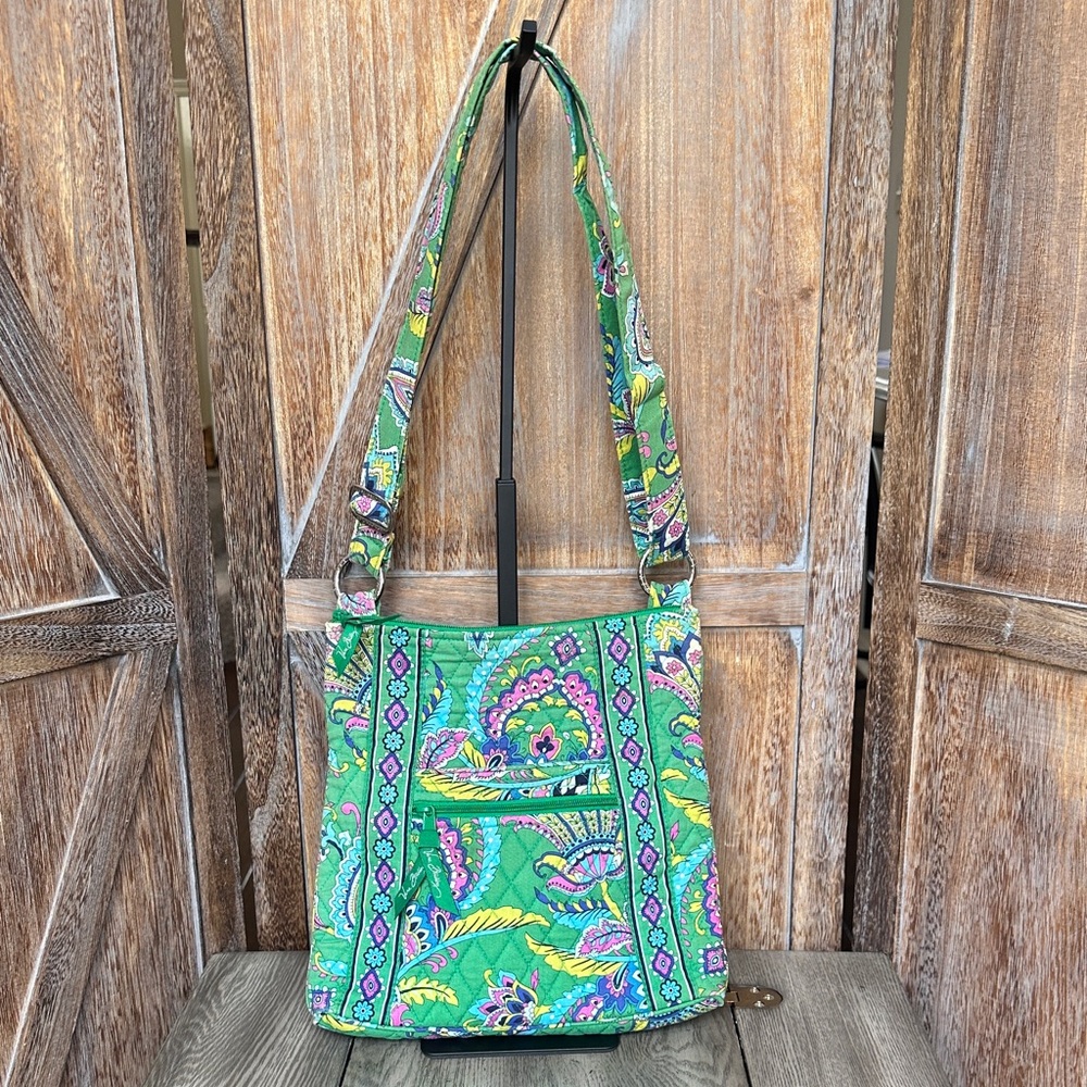 Vera Bradley Hipster Green Emerald Paisley Crossbody Purse